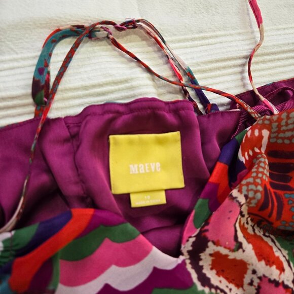 Maeve Anthropologie Geometric Pattern Maxi dress, size 10 - Picture 2 of 9